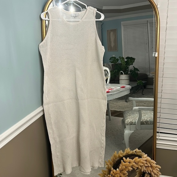 Women’s Maxi Size 1X Cover Up Cream - Picture 1 of 2